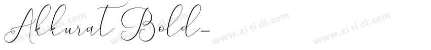 Akkurat Bold字体转换